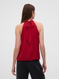 Satin Tie-Back Halter Top