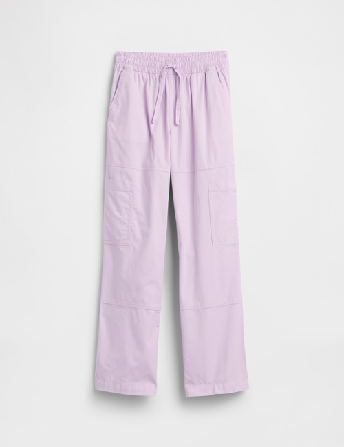 Kids Pull-On Relaxed Denim Cargo Pants