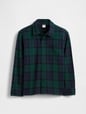 Kids Cozy Plaid Button-Front Shirt