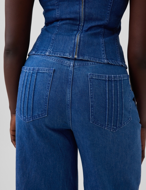 Gap × HFR High Rise Pintuck Stride Wide-Leg Jeans by Atelier Ndigo