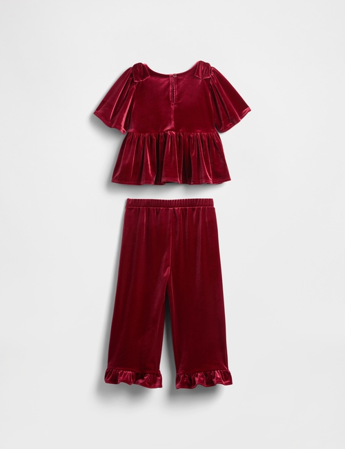NOV VELOUR BOW PANT SET