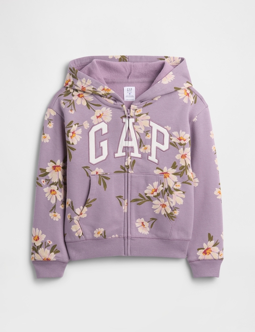 Kids Relaxed Gap Logo Print Zip Hoodie