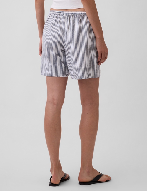 Linen-Blend Easy Shorts