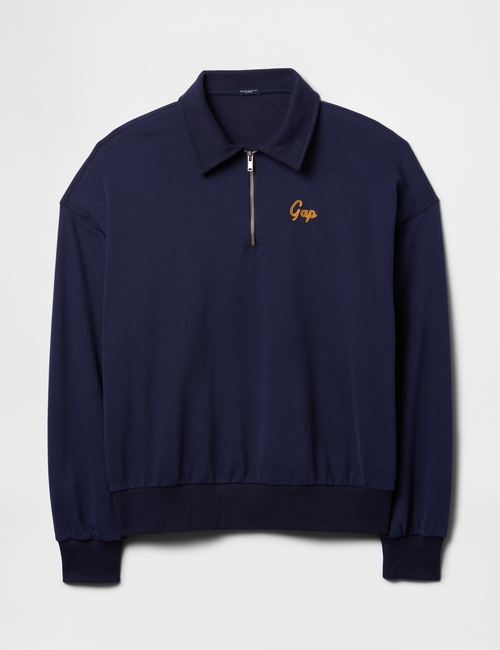 Vintage Soft Gap Logo Polo Sweatshirt
