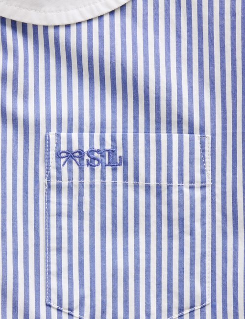 GAP X SL PETER PAN COLLAR CROPPED LS SHIRT