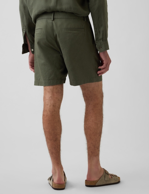 7.5" Linen-Cotton Shorts