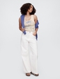 Ribbed Gap Logo Tank Top