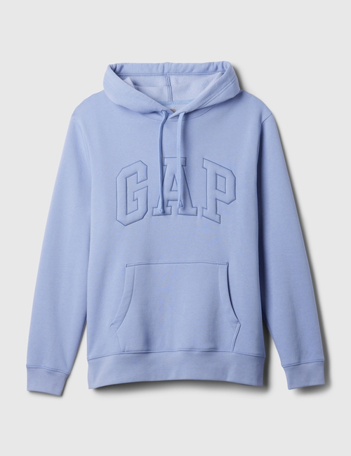 كنزة بغطاء رأس وشعار جاب بتصميم منفوخ