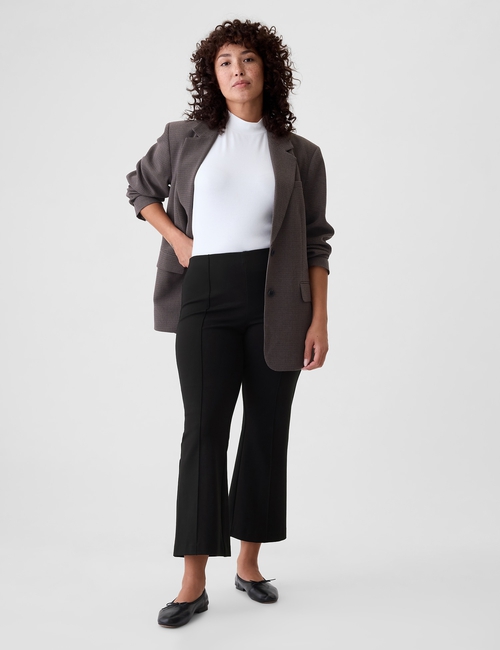 High Rise Ponte Crop Kick Pants