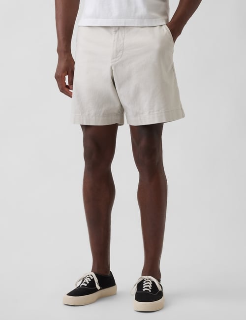 7.5" Linen-Cotton Shorts