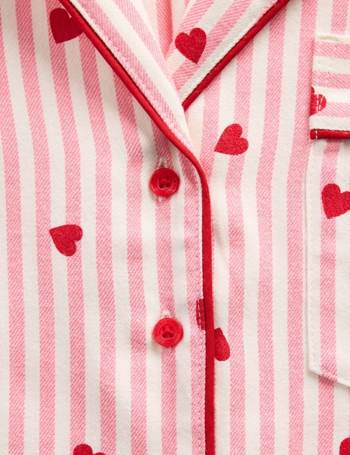 GAP X SUMMER FRIDAYS PJ FLANNEL TOPSTRIPE HEARTS