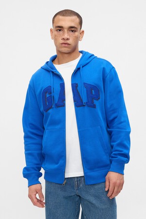 Relaxed Gap Logo Zip Hoodie