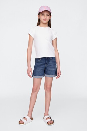 Kids Denim Midi Shorts