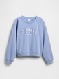 GAP X SUMMER FRIDAYS LOGO TERRY FLEECE LOGO CREW