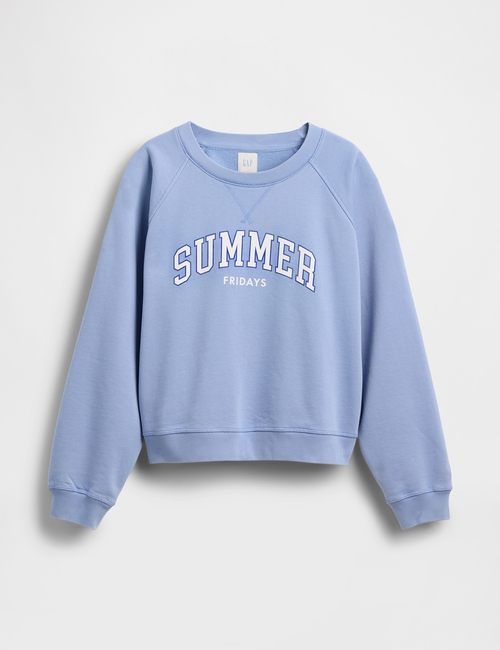GAP X SUMMER FRIDAYS LOGO TERRY FLEECE LOGO CREW