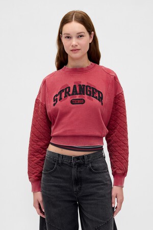 GAP X STRANGER THINGS CROPPED CREW