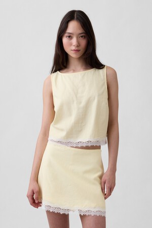 SL LACE HEM SHELL TOP