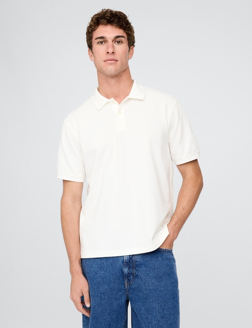 Relaxed Pique Polo Shirt