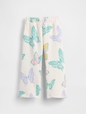 PRINTED FLC WIDE LEG PANT - FEB