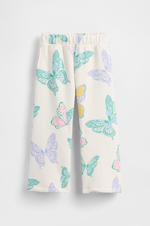 PRINTED FLC WIDE LEG PANT - FEB