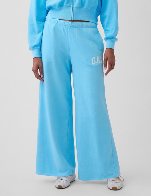 Gap Logo French Terry Wide-Leg Joggers