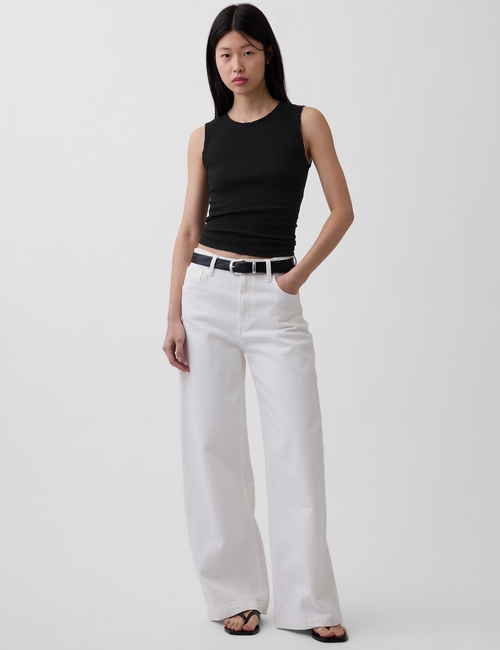 Pointelle Shell Tank Top