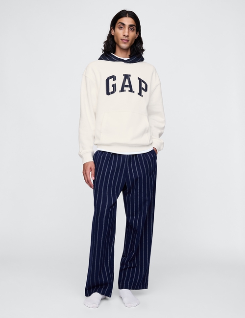Vintage Soft Striped Logo Hoodie