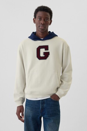 Colorblock Varsity Logo Hoodie
