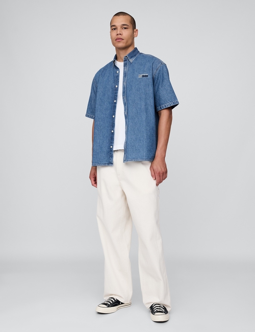 Logo Denim Big Shirt