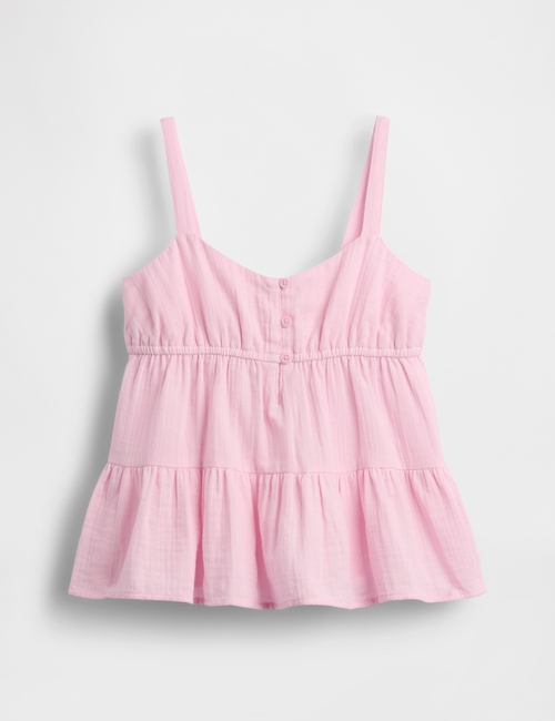 Kids Cotton Gauze Tiered Tank Top