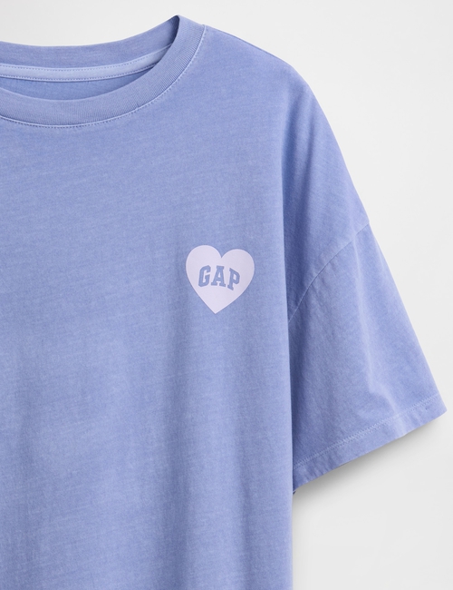 Kids Gap Heart Logo Oversized Tunic T-Shirt