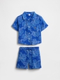 EMB GAUZE TOP / SHORT SET
