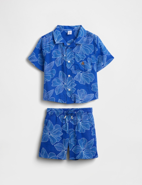 Baby & Toddler Cotton Gauze Floral Outfit Set