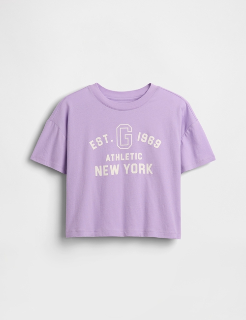 Kids Oversized Crop Logo T-Shirt