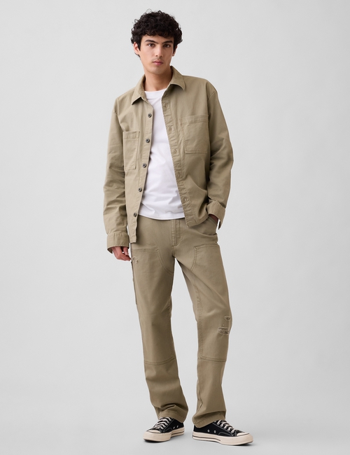 Distressed Straight Carpenter Jeans