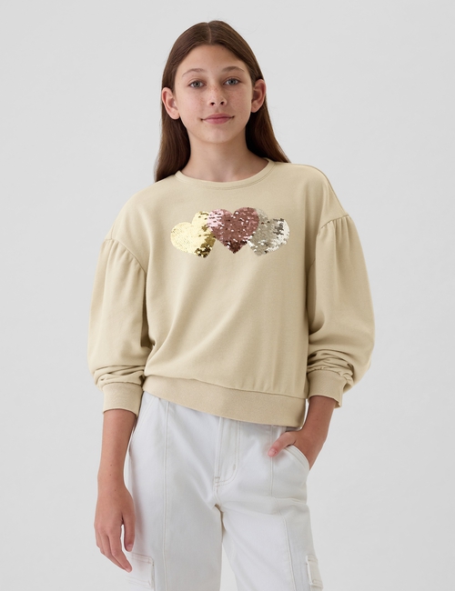Kids Relaxed Flippy-Sequin Graphic Sweatshirt