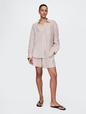 365 High Rise Linen-Blend Shorts