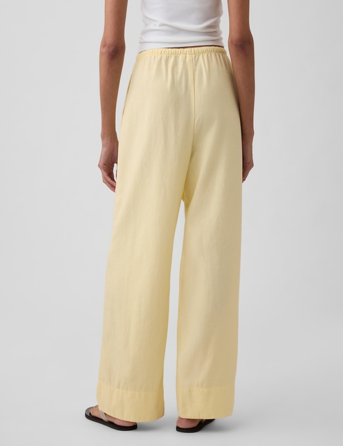 Linen-Blend Relaxed Wide-Leg Pants
