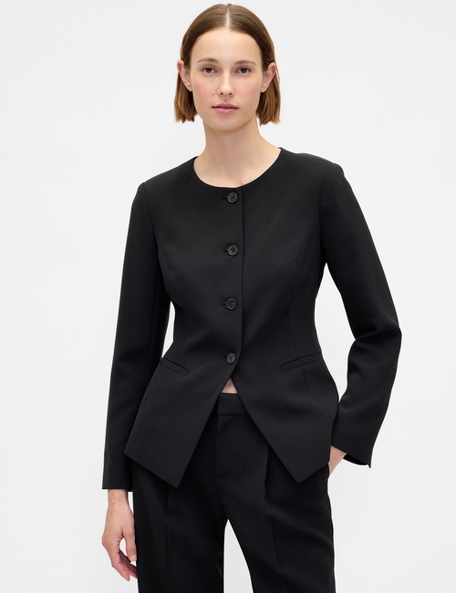 Collarless Blazer