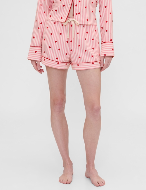 GAP X SUMMER FRIDAYS PRINTED FLANNEL PJ SHORT STRI