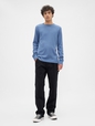 Waffle-Knit Crewneck T-Shirt