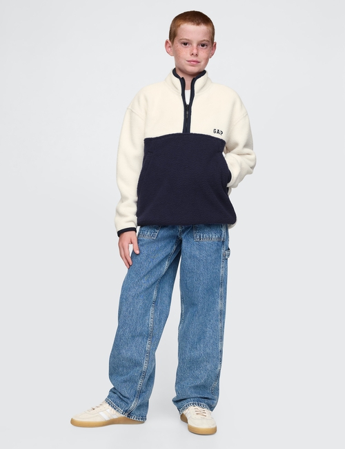 Kids Sherpa Logo Half-Zip Pullover