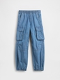 Kids Denim Baggy Cargo Joggers