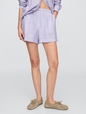 4" Mid Rise Pull-On Linen-Blend Shorts