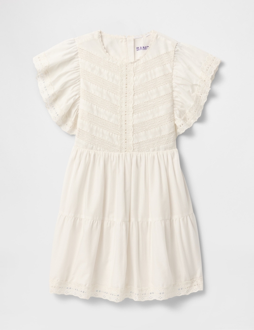 Kids Lace Tiered Ruffle Dress