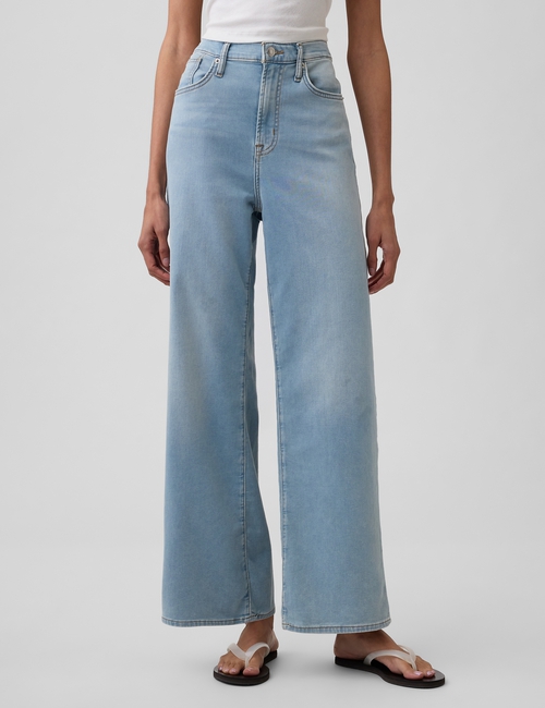 High Rise Wide-Leg Sweatpant Jeans