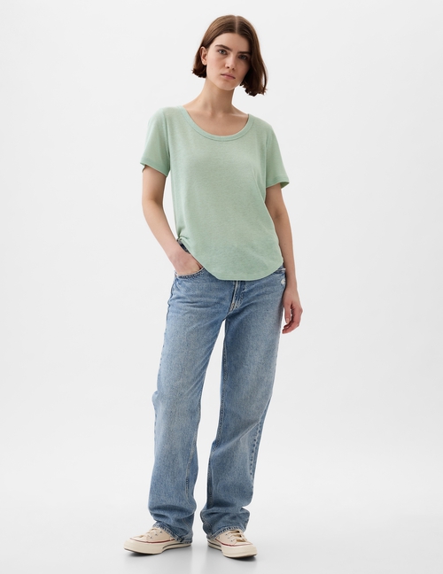 Linen-Blend T-Shirt