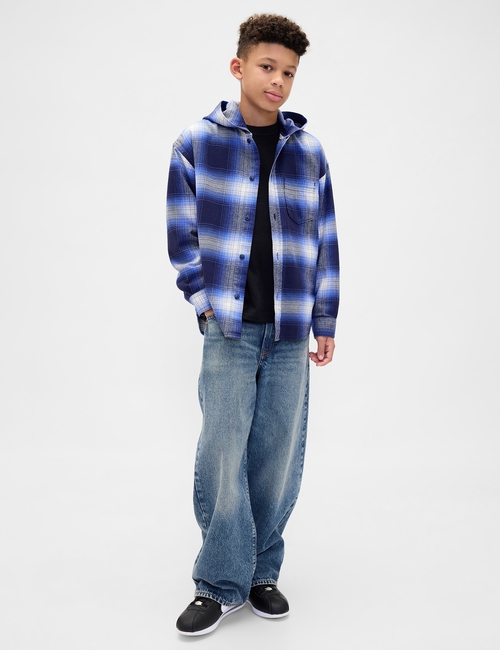 HOODED FLANNEL SHIRT