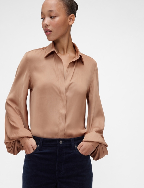 GAP STUDIO SATIN CLASSIC FITTED SHIRT