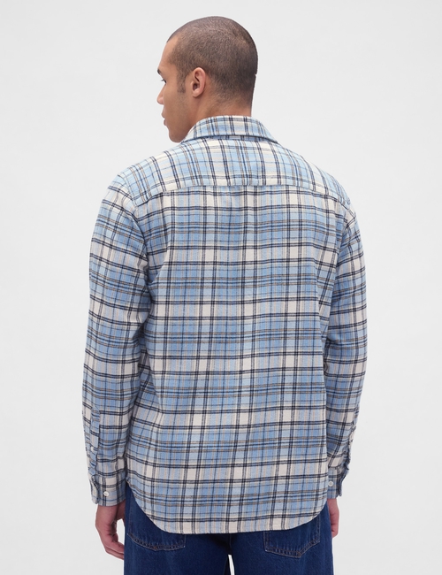 Organic Cotton Relaxed Flannel Shirt